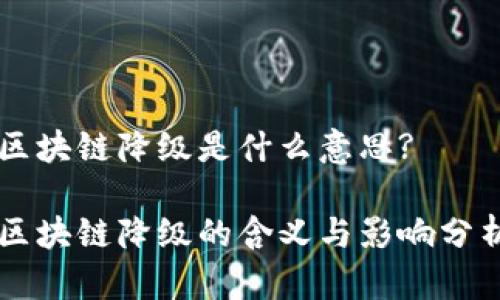 区块链降级是什么意思?

区块链降级的含义与影响分析