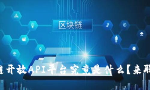 区块链开放API平台究竟是什么？来聊聊吧！