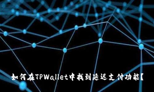 如何在TPWallet中找到延迟支付功能？